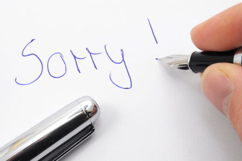 Foto von sorry